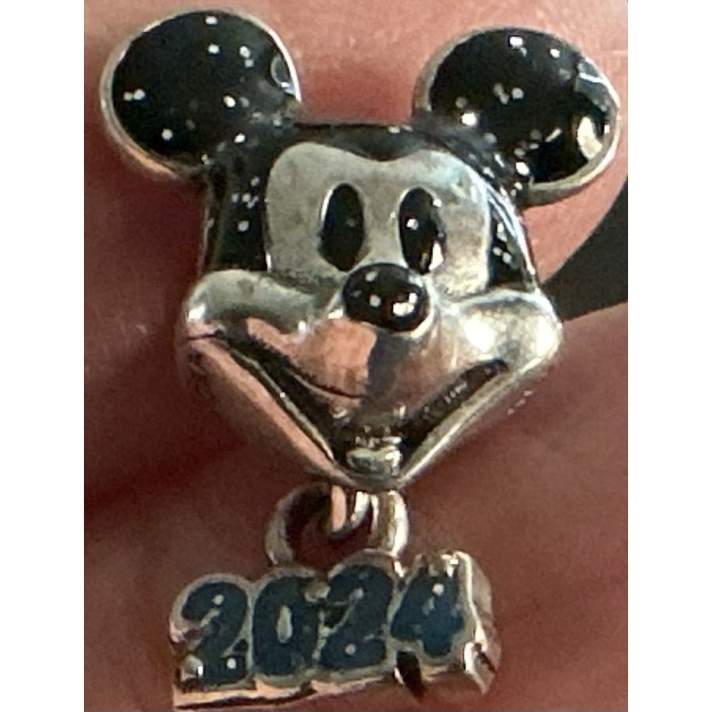 Pandora Disney Parks 2024 Mickey Mouse Dangle Charm S925 Sterling Silver